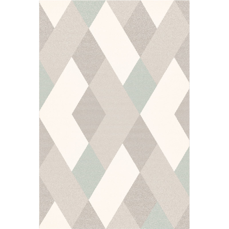Estes Shaggy Green/Cream Rug, Rectangle 200 x 290cm