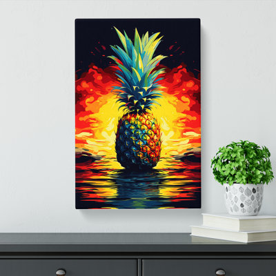 Pineapple Abstract - Wrapped Canvas
