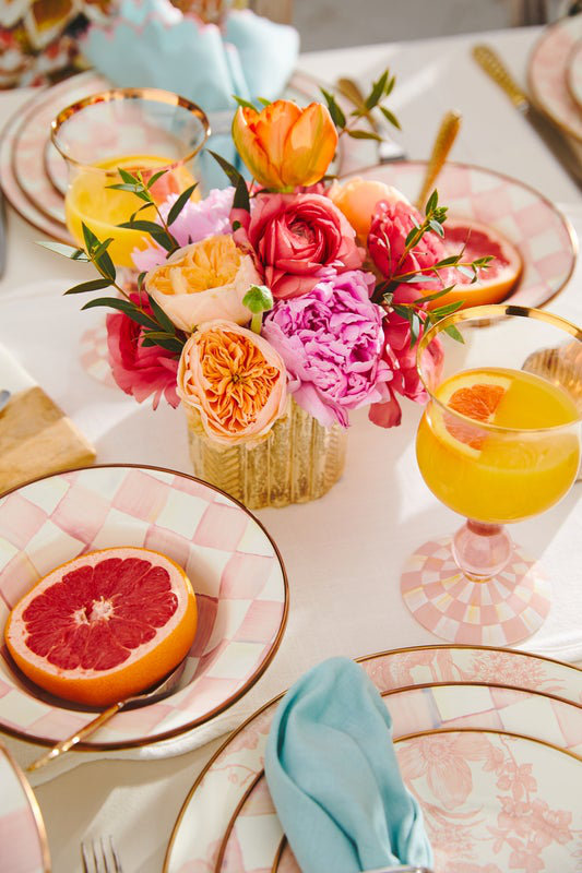 Rosy English Garden Enamel Salad/Dessert Plate