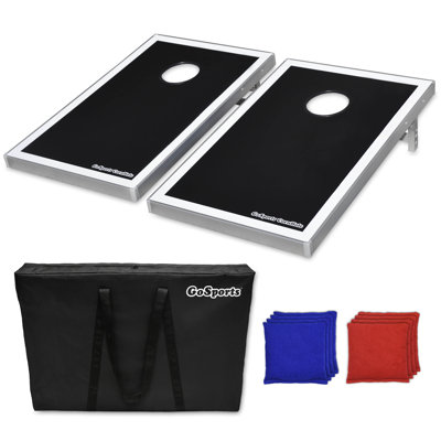 GoSports 3 x 2 ft Cornhole Bean Bag Toss Game Set - Superior Aluminum Frame