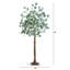 4 pi Eucalyptus artificiel éclairé avec 240 lumières DEL blanc chaud