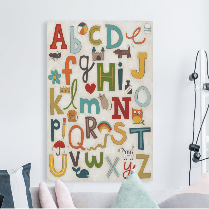 «Alphabet Soup» par Kuhlman, reproduction sur toile tendue, H 18 po x l 12 po x P 1,5 po