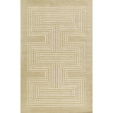 Orlie Hand Tufted Wool Geometric Area Rug in Brown