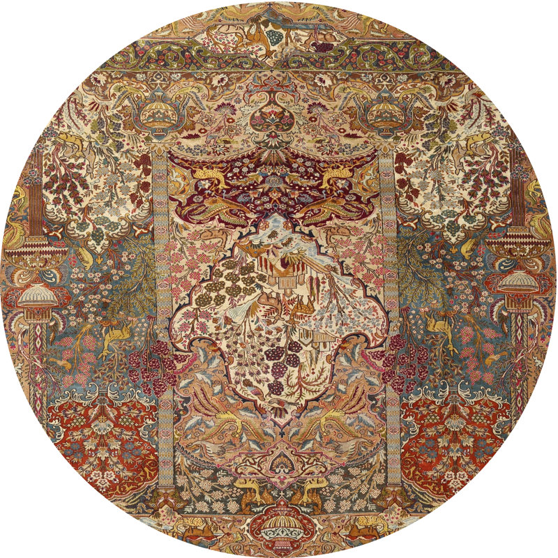 Oriental Indoor Rug, Round 7'