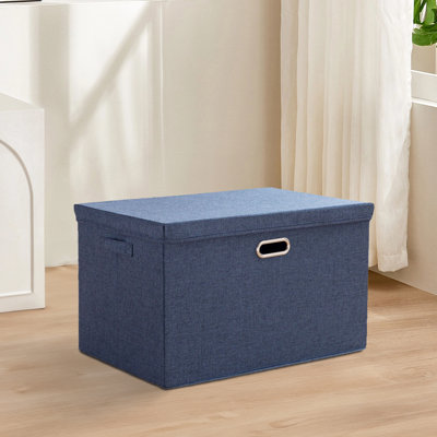 Boîtes de rangement en tissu avec couvercles et poignées