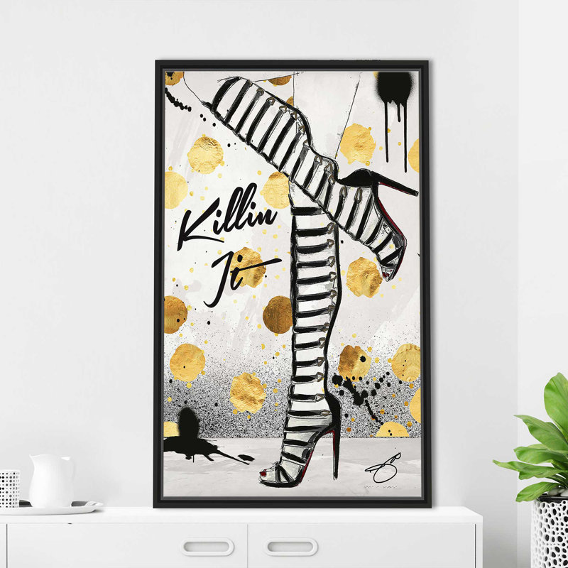 «Killin It (Vertical)» par Jodi - impression, Cadre flottant noir, H 43,5 po x l 27,5 po x P 2 po