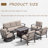 6-Piece Outdoor Patio  Furniture Aluminum Conversation Set Swivel&Glider Armchair With LP Fire Pit Table-204582082