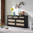 56.88" W Bohemian Rattan 7-Drawer Dresser With Ample Storage-1224812499