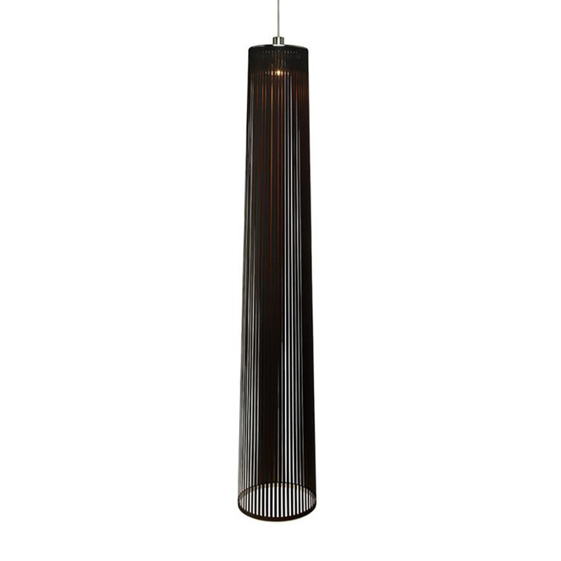 Luminaire suspendu Solis, H 72 po x l 13 po x P 13 po, Noir