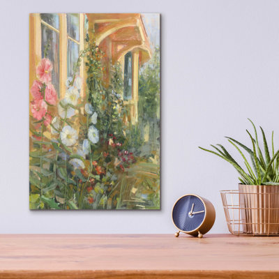 " Summer Hollyhocks " by Carol Rowan