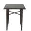 Table de bar carrée 32 po - Extérieur avec base ferme, toutes saisons, H 41 po x l 32,5 po x P 32,5 po, structure en fer brun multi-teintes