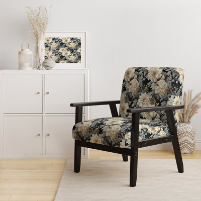 Chaise d'appoint florale Cobalt