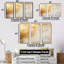 Ensemble de salon art mural en marbre doré blanc Geode Magic III-107739368-107739369