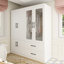 Armoire penderie 4 tiroirs H 70,87 "x l 63", blanc