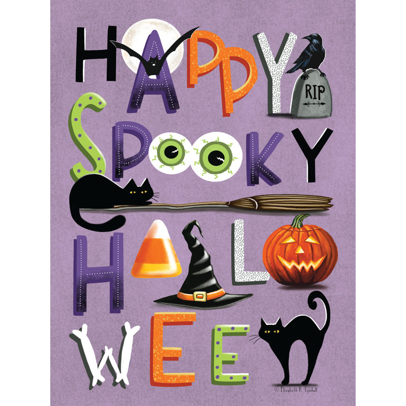 «Happy Spooky Halloween» par Elizabeth Tyndall, H 18 po x l 12 po