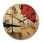 Horloge murale en bois massif Pendergrast-1744076887