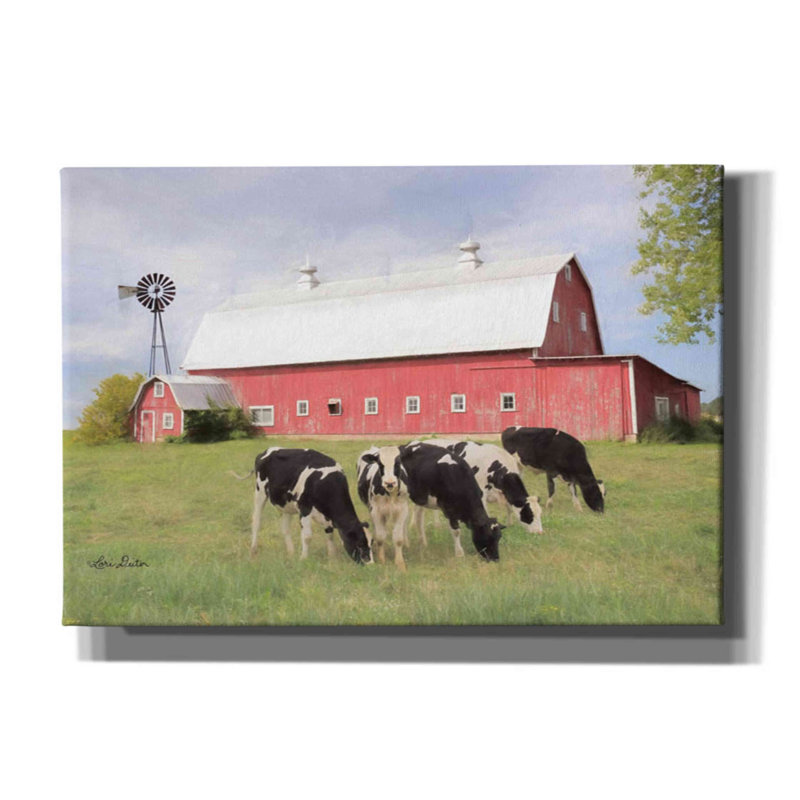 Henderson Cows par Lori Deiter - Photographie sur toile tendue, H 18 po x l 26 po x P 0,75 po