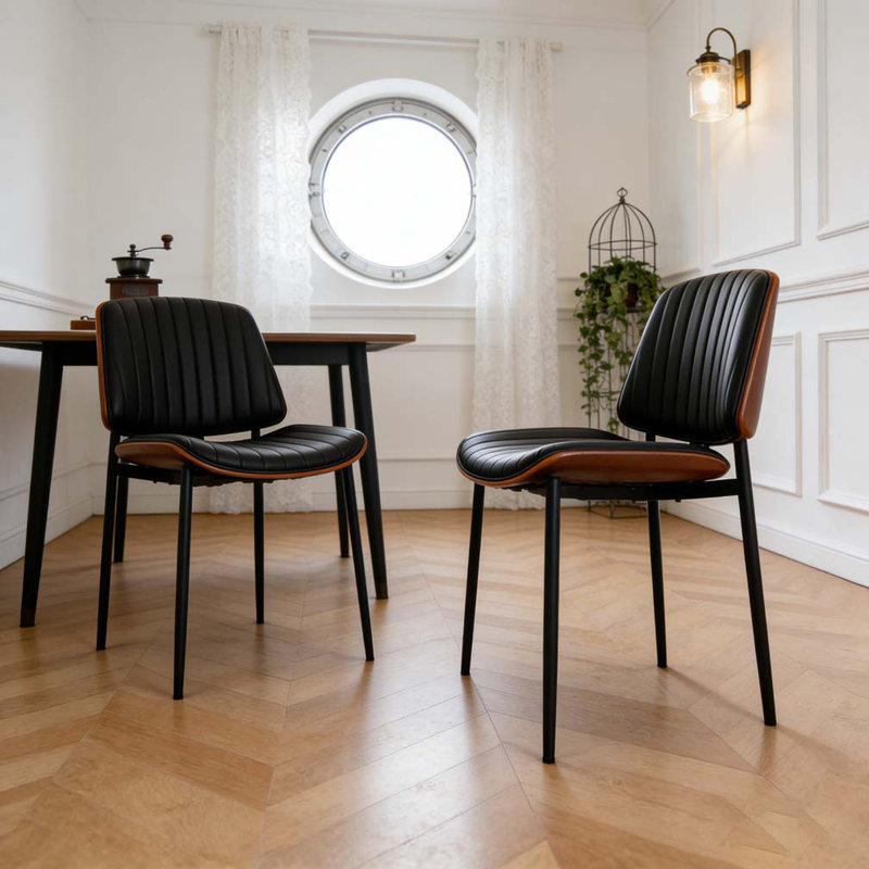 Ensemble de chaises de salle à manger, Noir