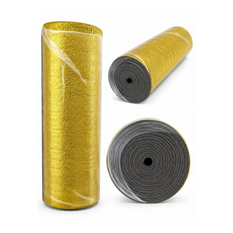 5mm Gold Laminate Underlay Foil Damp Proof Membrane Moisture Barrier Underlayment Cover , Covers 30SQM(2 x Rolls)