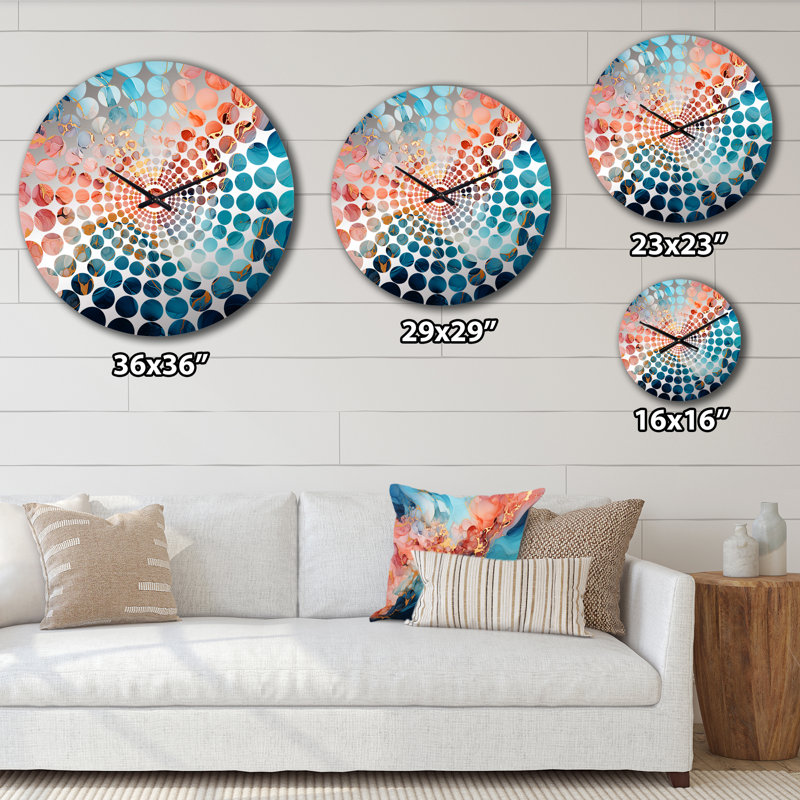 Athienou - Horloge murale formes abstraites, Grand