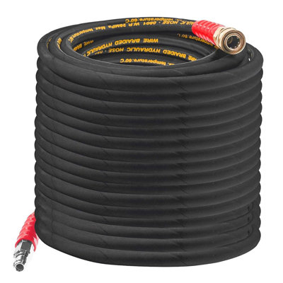 DAZZLE BRIGHT 50ft Pressure Washer Hose With 3/8 Inch Quick Connect, High Tensile Wire Power Washer Hose, 4000 Psi