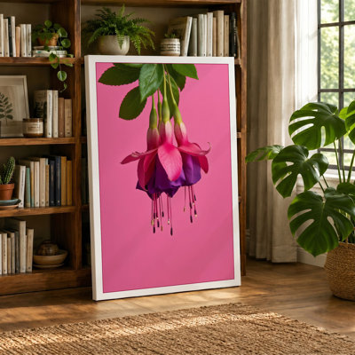 Fuchsia Blooms Botanical - Wrapped Canvas