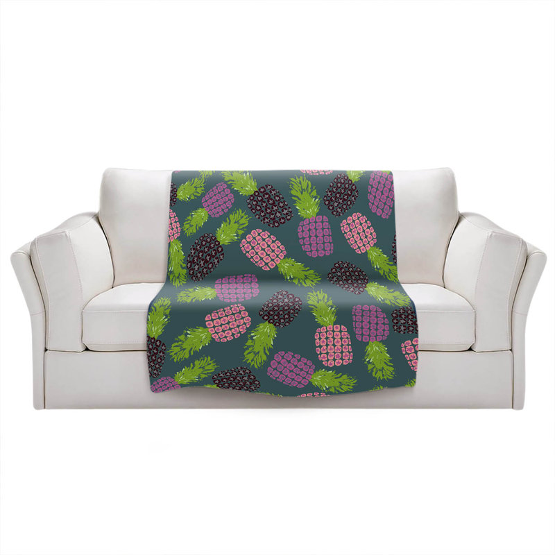  Couverture à fruits et ananas, 51 po x 60 po