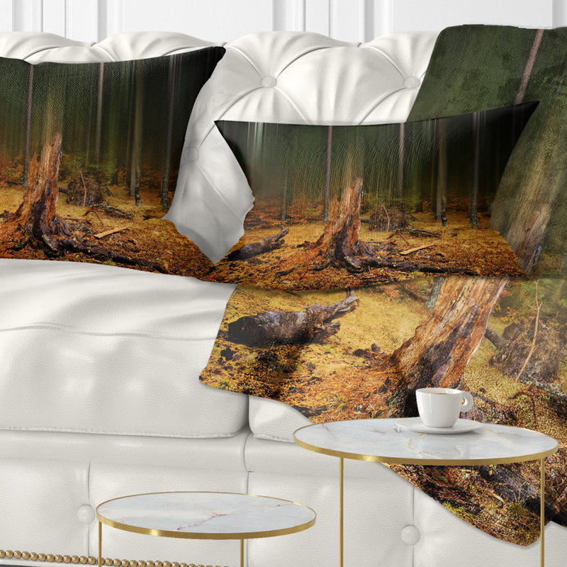 Coussin lombaire paysage d'automne foncé