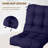 Outdoor Replacement Cushion Set Deep Seating Seat / Back Cushions with Ties (Set of 2)-374720658