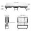 Lit pliant, lit pliant de 38 po x 75 po avec matelas de 5 po, lit simple pliable avec structure en métal robuste et matelas en mousse à mémoire de forme, lit simple escamotable portable avec matelas