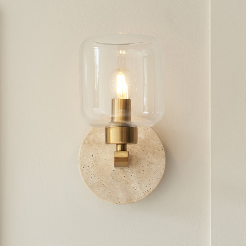 Tarlo Wall Sconce, Beige Marble