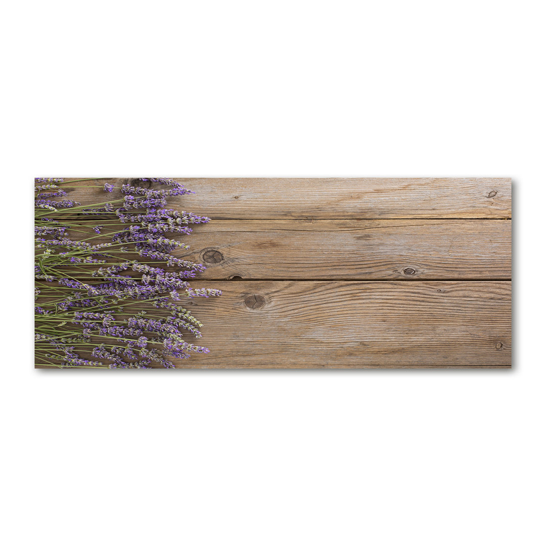 Lavendel auf Leinwand das Holz - Ungerahmte Fotografie auf Leinwand