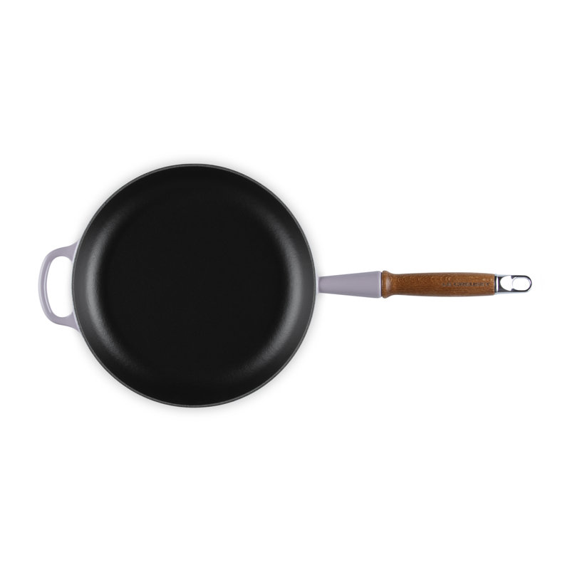 Le Creuset Enameled Cast Iron Alpine Wood Handle Fry Pan, 2.25Qt. - Flame, Shallot