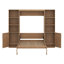 Grand lit escamotable en bois avec tablettes et armoires de rangement