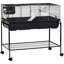 Cage pour petits animaux avec support de rangement, roulettes et accessoires