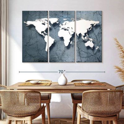 " Stone World Map " by Globetrotter Studio 3 - Pieces