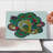 Ambesonne Oriental Tempered Glass Cutting Board Vivid Colored Pattern Art Multicolor
