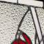 Panneau de vitrail à motif de cardinal rouge de 18,5 po de hauteur