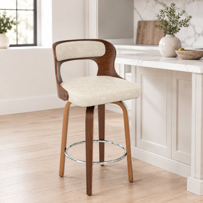 Swivel Faux Leather Counter & Bar Stools