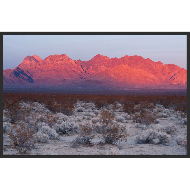 'Red Hills' Print, 20" H x 30" W, Black Floater Framed