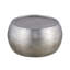 Table basse ronde de 81 cm (32 pouces) en aluminium, fini argent antique martelé à la main, idéale pour agencer votre salon et décorer votre intérieur.