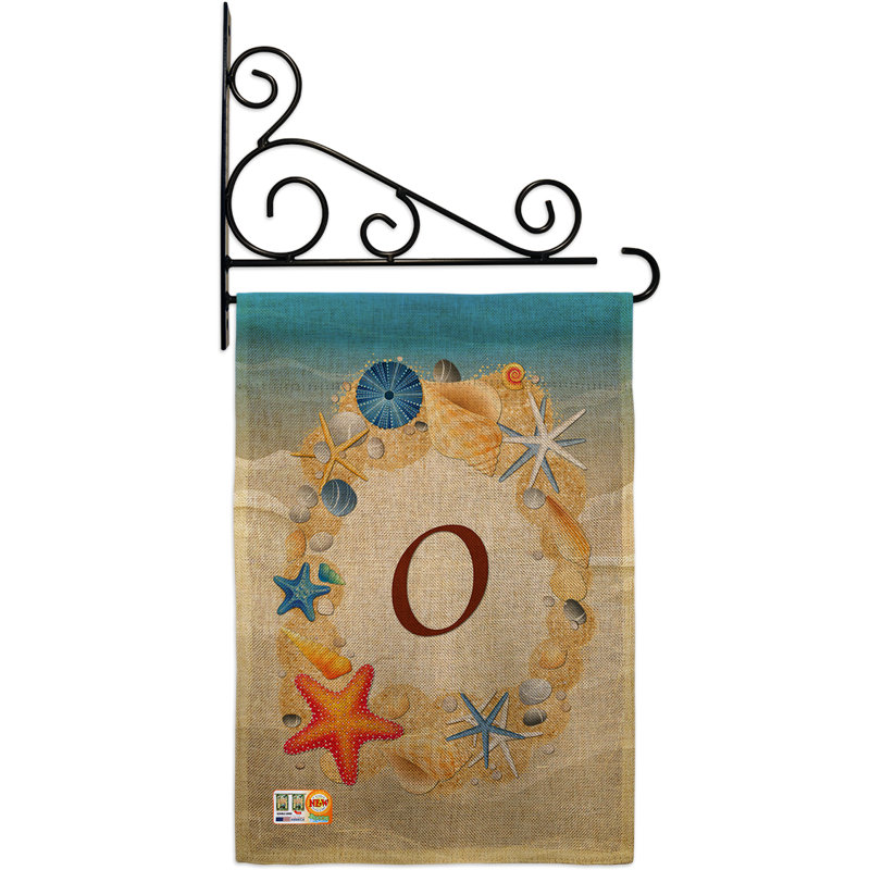 En toile jute 2 faces d’été, 19 po x l 13 po drapeau de jardin, O