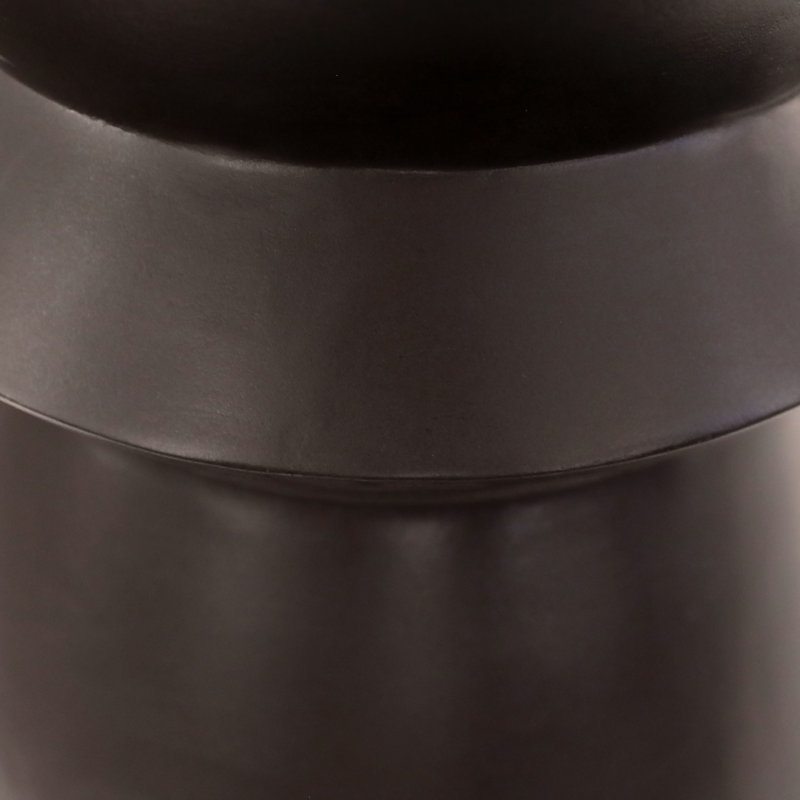 Concorde 14.5'' Black Concrete Round Outdoor Side Table