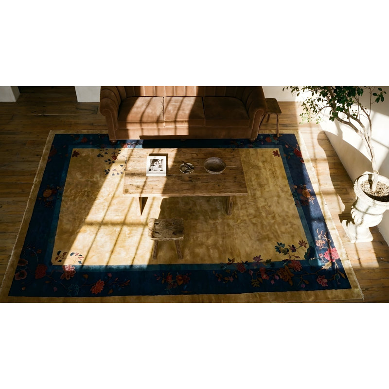 Handmade Wool Floral Area Rug