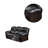 Black 3pc Sofa Set Living Room Furniture Upholstered Sofa Loveseat Chair Crystal Tufted Seat