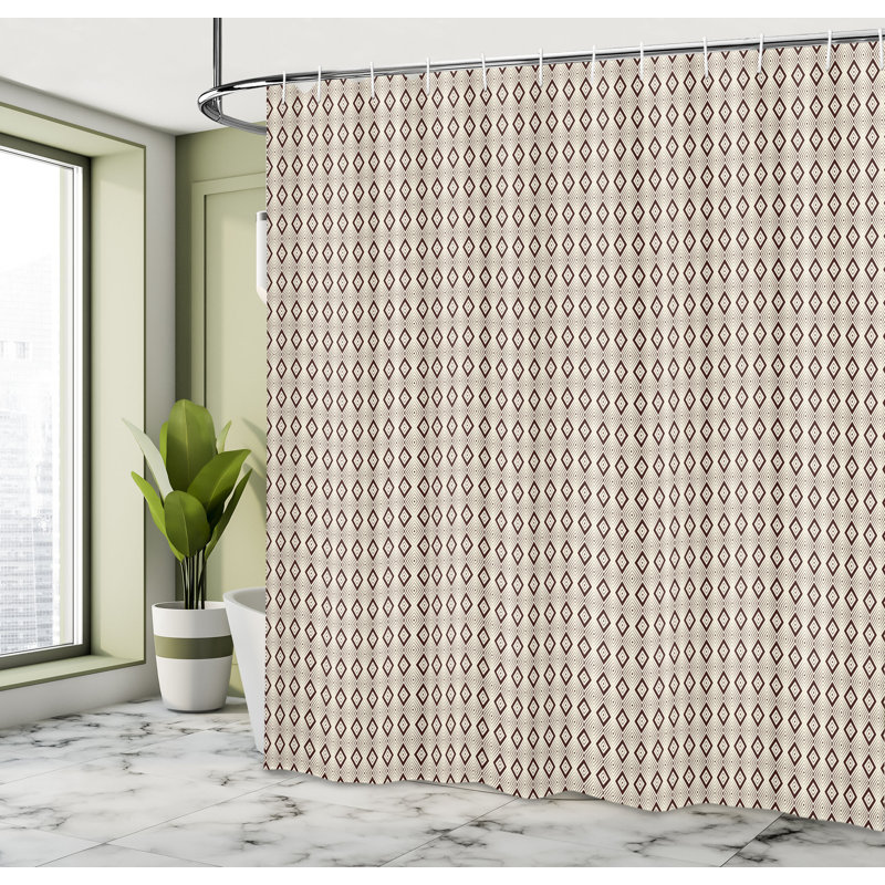 East Urban Home Abstract Shower Curtain Nested Rhombus, 70"H x 69"W