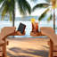 Chaise Adirondack pliante en teck PEHD