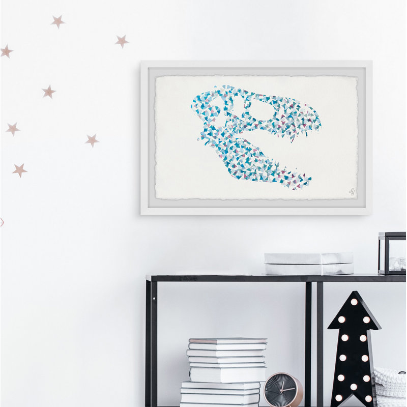 Impression encadrée Riebe «Patterned Dino Skull», H 8 po x l 12 po x P 1,5 po