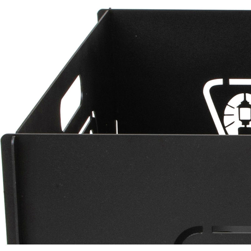 Black Stainless Steel Wood Burning Fire Pit