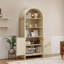 Armoire de rangement, maison de campagne moderne, bois, tablettes réglables, garde-manger, armoires de cuisine, présentoir arqué avec placard polyvalent